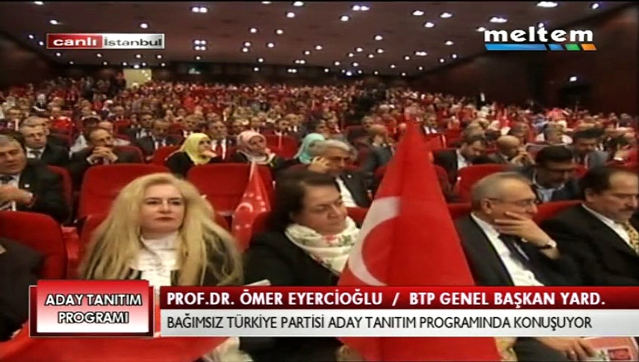Bağımsız Türkiye Partisi Aday Tanıtım Konferansı Açılış Konuşmasını Yapan Prof. Dr. Ömer Eyercioğlu 26,04,2015