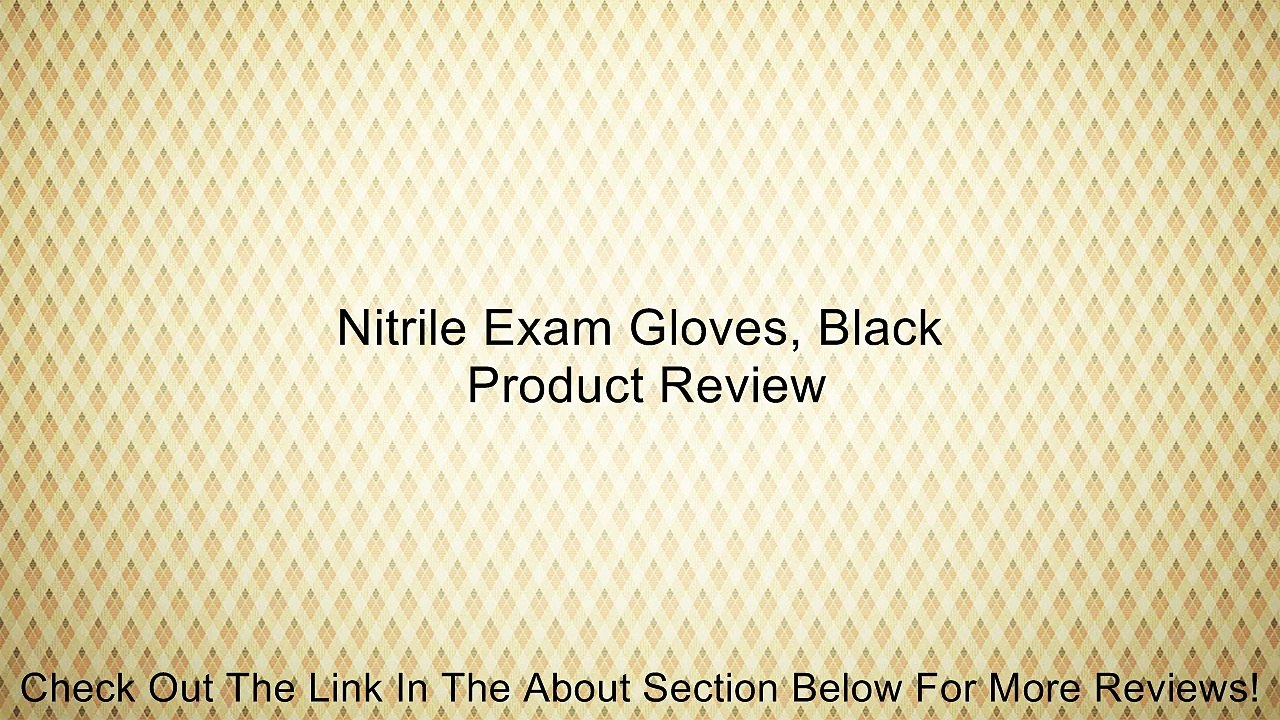 Nitrile Exam Gloves, Black Review