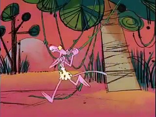 c048 pink panther animated - prehistoric pink