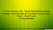 3 Pair Premium Gold Plated Sterling Silver Small Endless Hoop Earrings for Cartilage, Nose or Lips, 10mm 12mm 14mm Review
