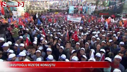 Davutoğlu Rize'de konuştu