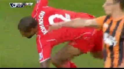 Hull City vs Liverpool Glen Johnson chance 28.04.2015