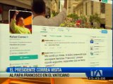 Correa está de visita en el Vaticano