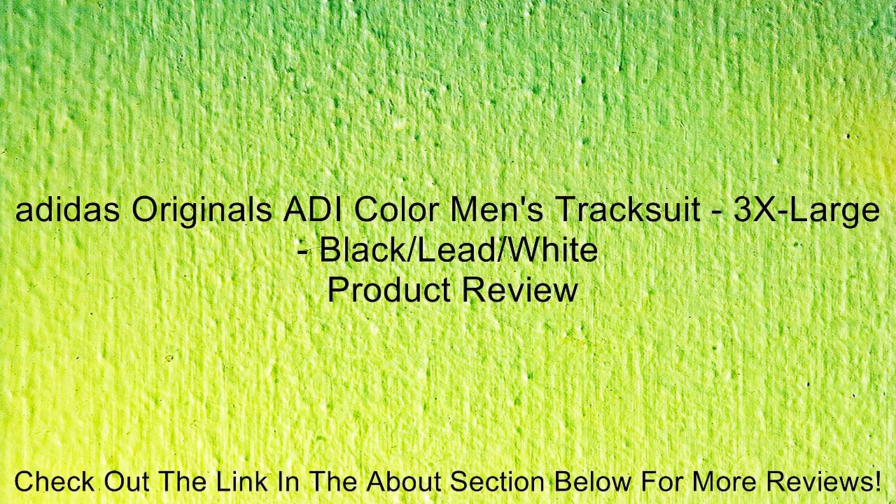 adidas Originals ADI Color Men's Tracksuit - 3X-Large - Black/Lead/White Review
