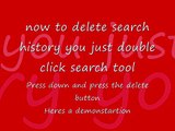 how to delete searched history and website history