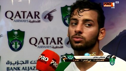 مقابلة مصطفى بصاص - مباراة الاهلي والفتح 28-4-2015