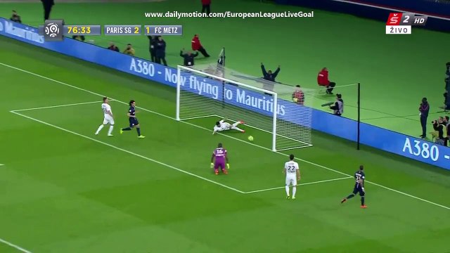 Gregory van der Wiel 3:1 | Paris Saint Germain - Metz 28.04.2015 HD
