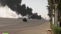 Suudi Savaş Uçakları İran Uçağının İnmesini Engellemek İçin Sana Havaalanı'nı Bombaladı