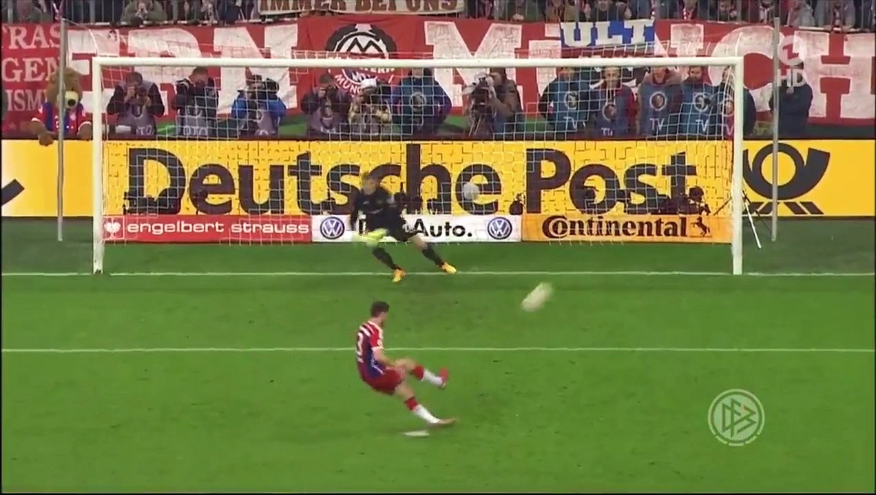 Lahm, Xabi Alonso, Götze and Manuel Neuer missed penalties on Bayern vs Dortmund DFB Pokal Semi-Final 2015.04.28