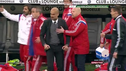 Pep Guardiola's reaction _ Bayern Munich - Borussia Dortmund 28.04.2015 HD