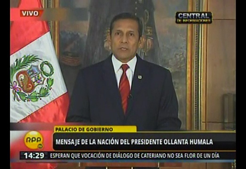 Ollanta Humala dio por superado caso de espionaje de Chile