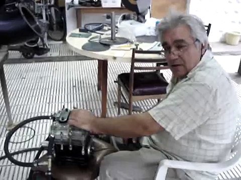 motor de aire o vapor de 4 cilindros funcionan sin aceite