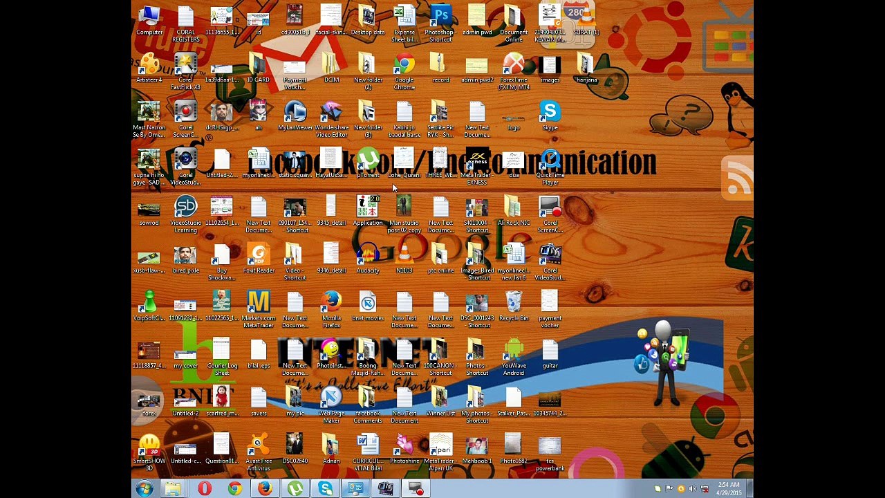 How to hide icons.How to remove icons on desktop without deleting them-Bnet Communication - Muhammad Bilal Hussain