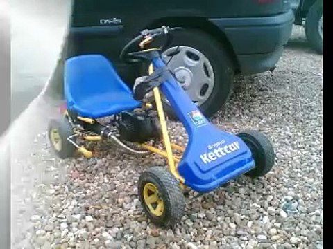 Kids Kettcar Pedal Go-Kart With 49cc Mini Moto Engine (homemade) (minimoto)