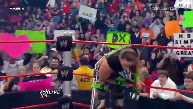 BRET HART RETURNS to RAW 2010 - confronts SHAWN MICHAELS after 12 YEARS