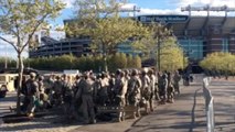National Guard gathers near Baltimore stadium