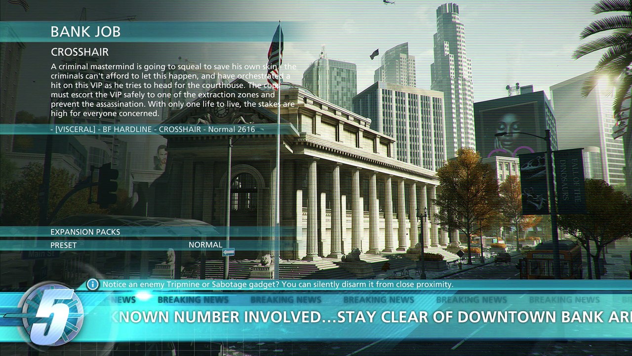 Battlefield Hardline Online (Xbox One): Crosshair at the Bank