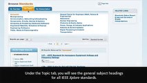 IEEE Xplore Tutorial: Browsing Standards