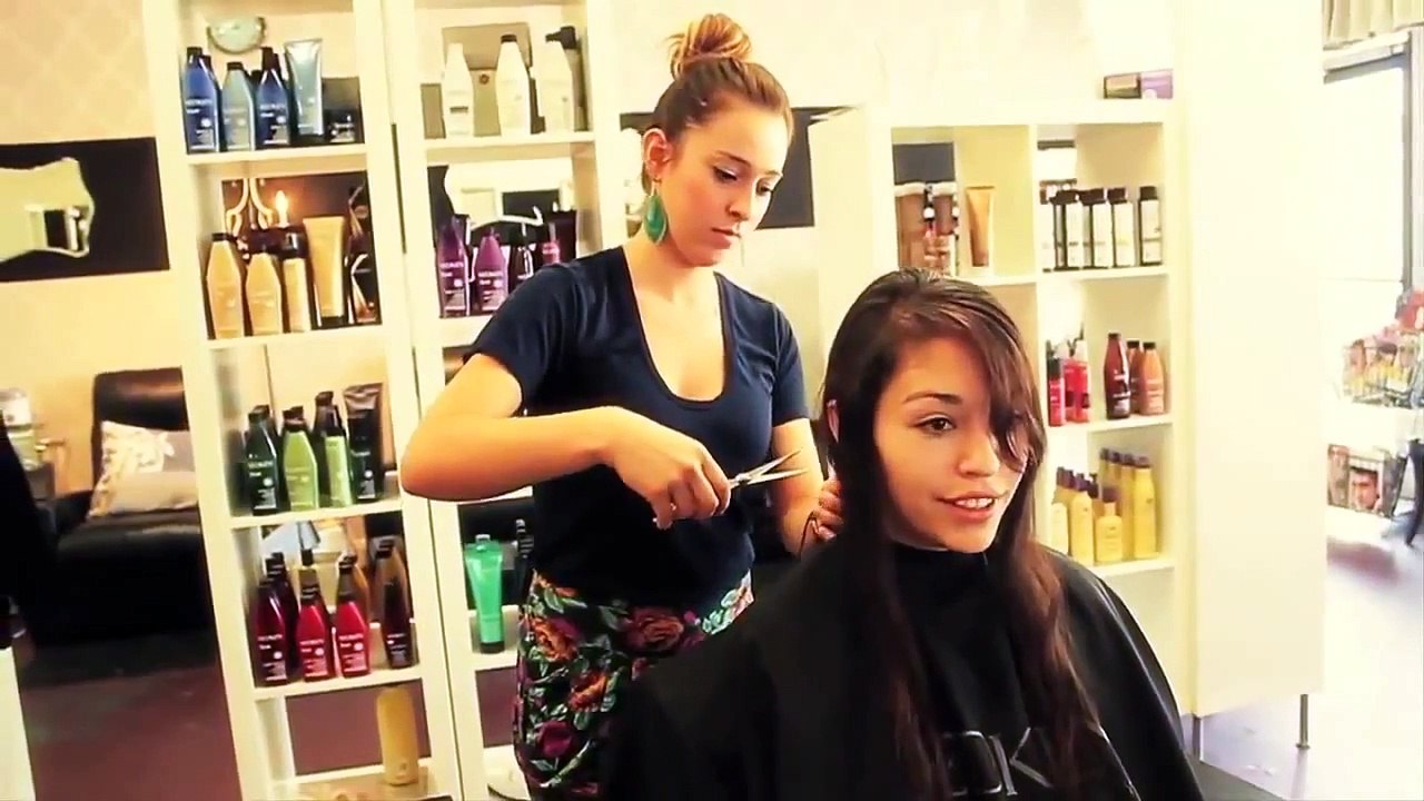 Video women get haircut long to bald so cute