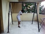 Cricket rope a ball, Hanging ball swing weight exercise