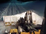 John Deere 544J Wheel Loader Plowing snow