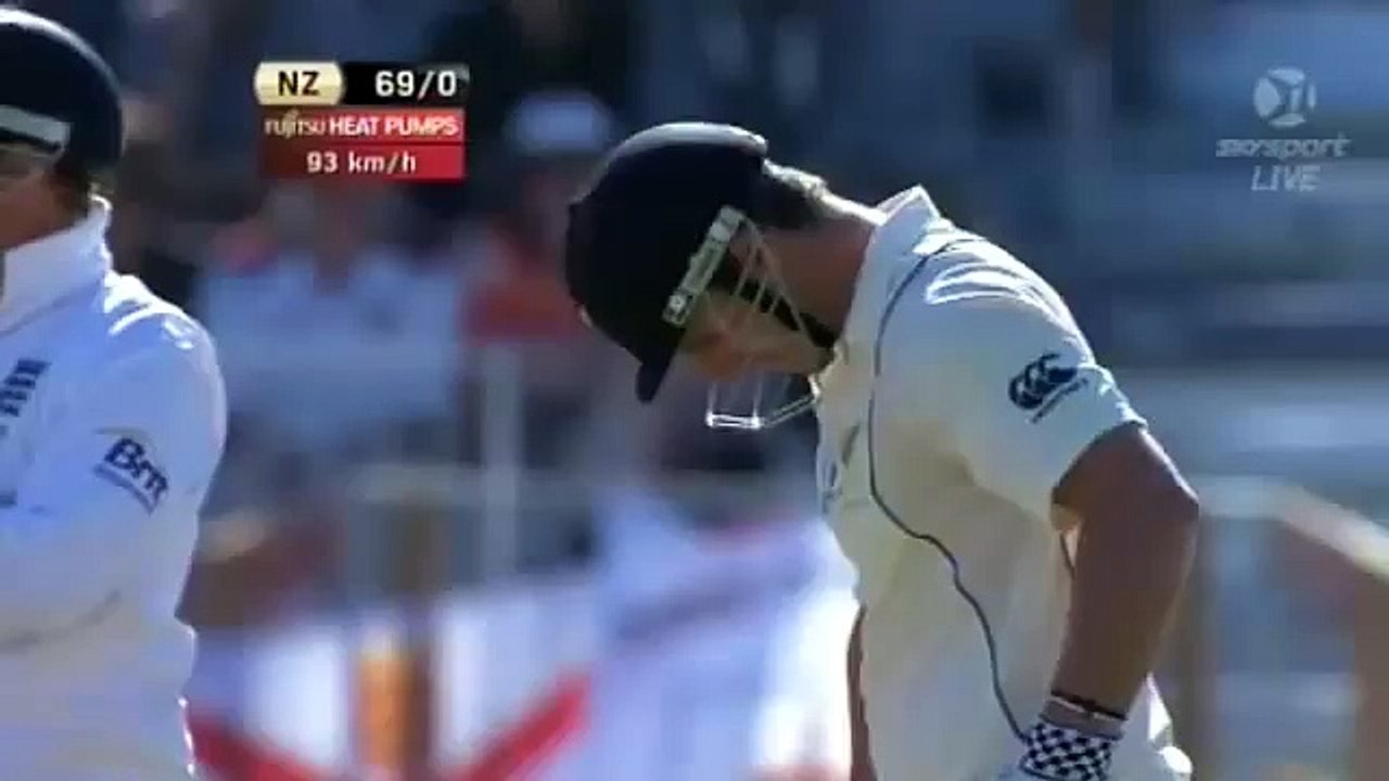 Spectator hit by a ball during a cricket match