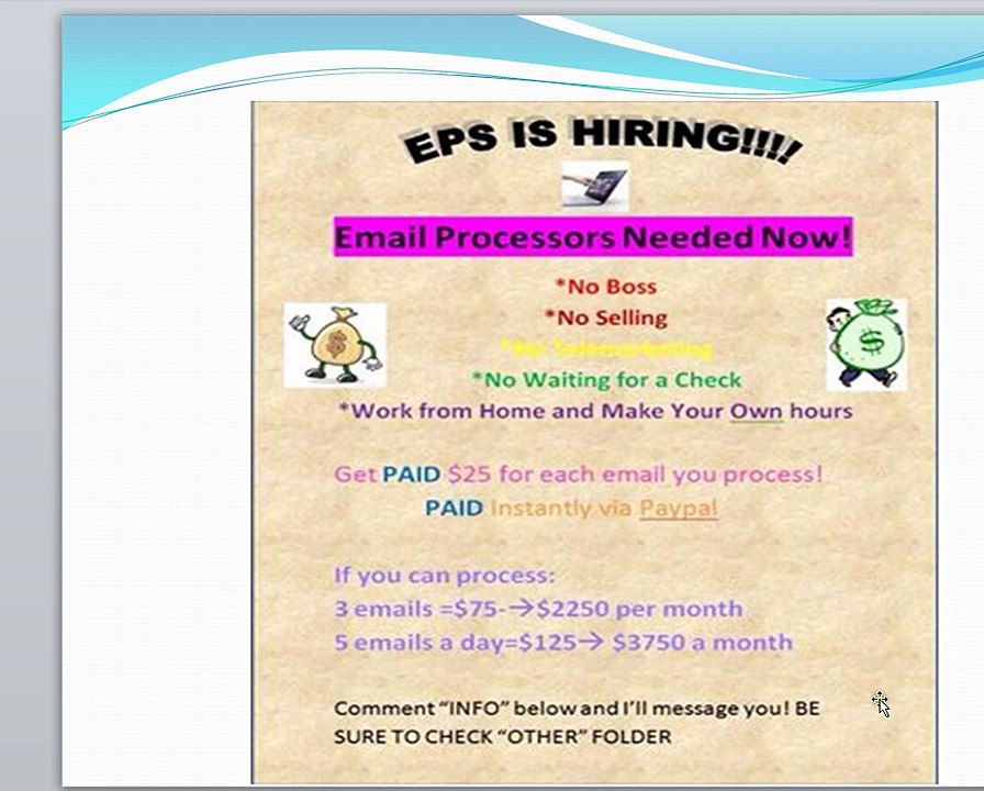 Email Processing -  Email processing 4 cash. Email process Legitimate…. Scam.