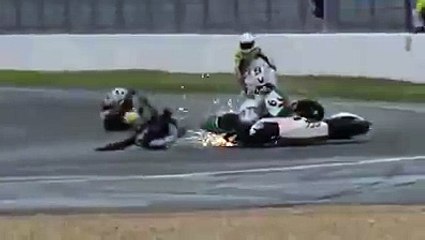 Surprising bike crash they fall and... dance!