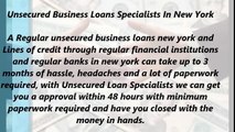 Unsecured Business Loans Specialists In New York (866.854.7904)