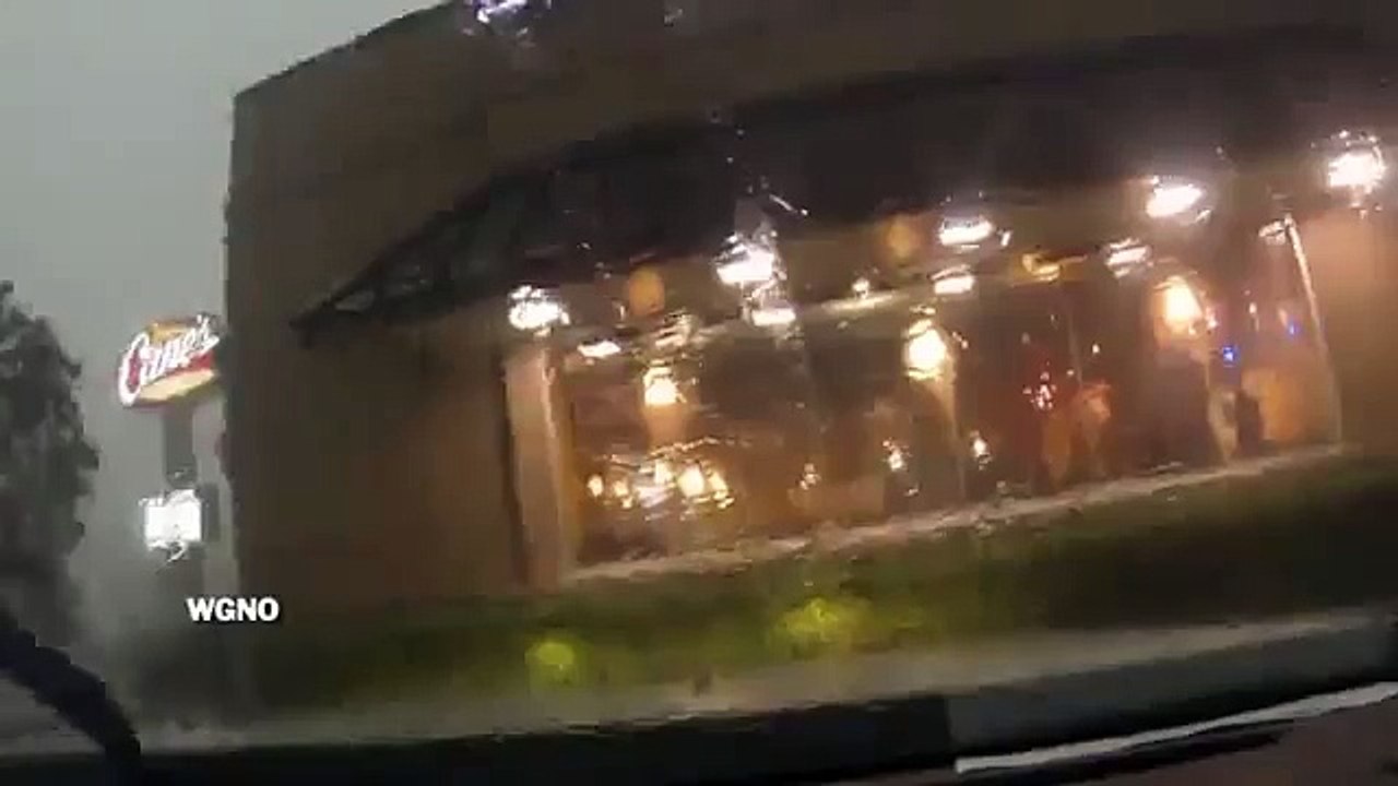 EXCLUSIVE  Holy SH...!! Watch as strong winds knock over a train in Jefferson Parish