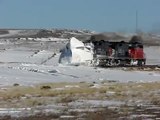 Train Snow Plow Getting Stuck