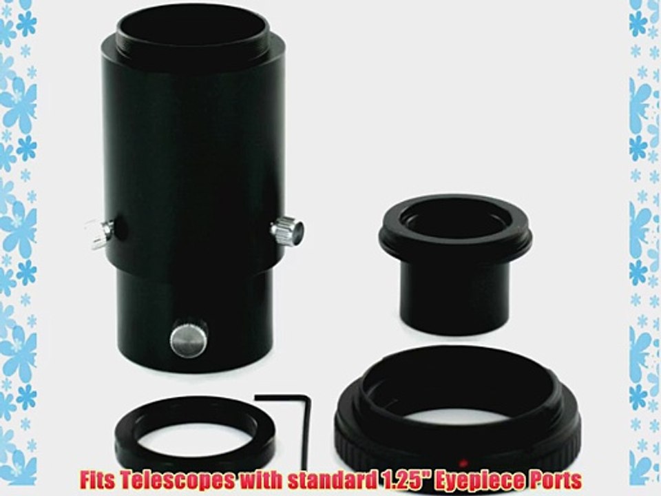 Deluxe Telescope Camera Adapter Kit for Canon EOS /Rebel DSLR 1.25