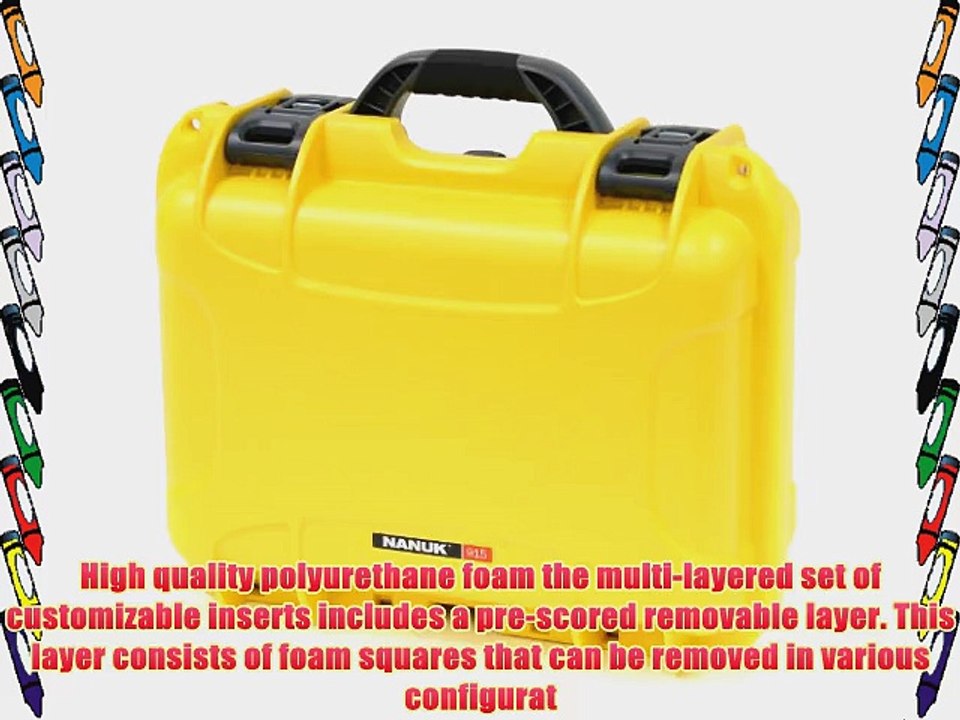 Nanuk 915 Case with Cubed Foam (Yellow)
