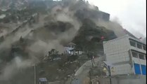 Footage from Tibet of the moment a massive earthquake struck Nepal and the Himalayas