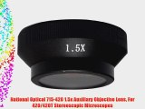 National Optical 715-420 1.5x Auxiliary Objective Lens For 420/420T Stereoscopic Microscopes