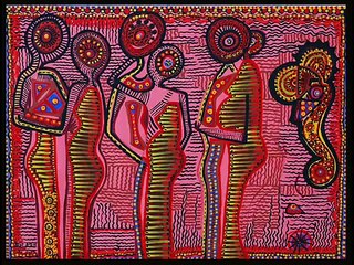 israeli women painting sensual acrylic fine art work between the sexs