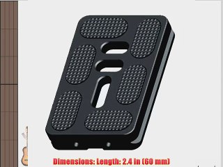 Benro PU-60 Extra Slide-In QR Plate with 1/4-20 Thread for Model B-2 and B-3 BallHeads