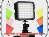ENHANCE VidBRIGHT Dimmable Camera Light Panel with 72 High-Power LED Lights  Hot Shoe Mount
