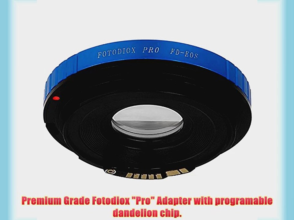 Fotodiox Lens Mount Adapter with Dandelion AF Focus Confirmation Chip Canon FD New FD FL Lens