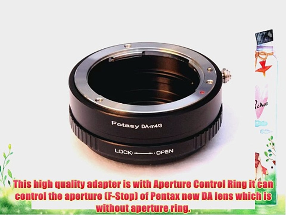 Fotasy Pro Pentax DA K Mount lens to Micro 4/3 MFT System Camera Mount Adapter with Aperture