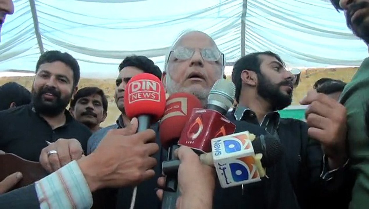 Ejaz Chaudary PTI President Talking to Media in Sahiwal