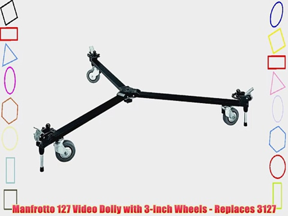 Manfrotto 127 Video Dolly with 3-Inch Wheels - Replaces 3127