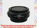 Camera Adapter Ring Tube Lens Adapter Ring for 4/3 Mount Four Thirds System Lens to Micro 43