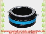 Fotodiox Pro Lens Mount Adapter with Aperture Dial (De-Clicked) Nikon G and DX type Lens to