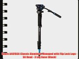 Benro A48FBS6 Classic Aluminum Monopod with Flip Lock Legs - S6 Head - 3 Leg Base (Black)