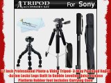 Tripod Accessory Bundle Kit For Sony a6000 Alpha a7 a57 a55 a33 a35 a390 SLTA55V SLT-a35 NEX-C3