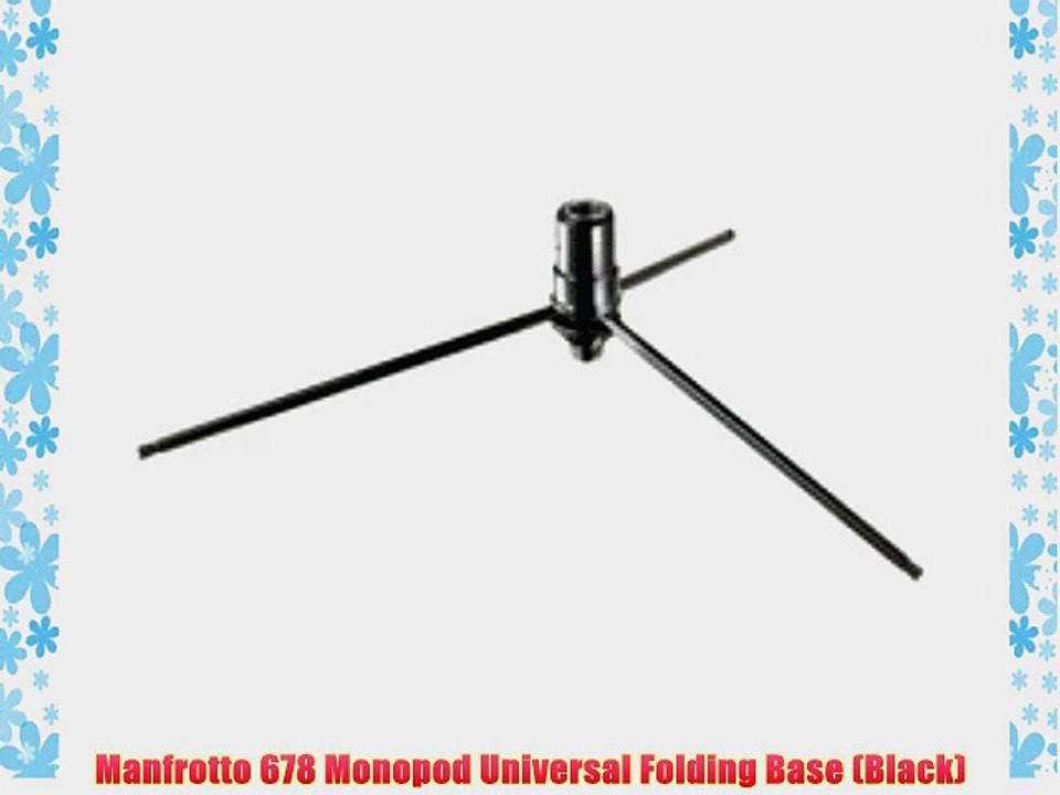 Manfrotto 678 Monopod Universal Folding Base (Black)