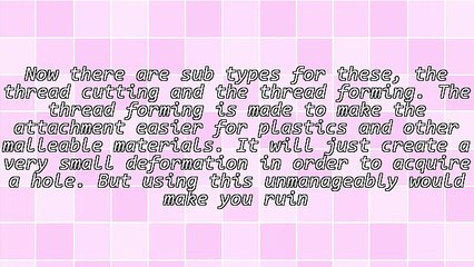 Things To Know About Self Tapping Screws