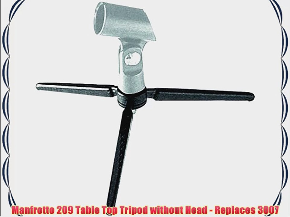 Manfrotto 209 Table Top Tripod without Head - Replaces 3007