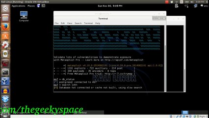 How to solve Database not connected,cache not built or using slow search in Metasploit Framework